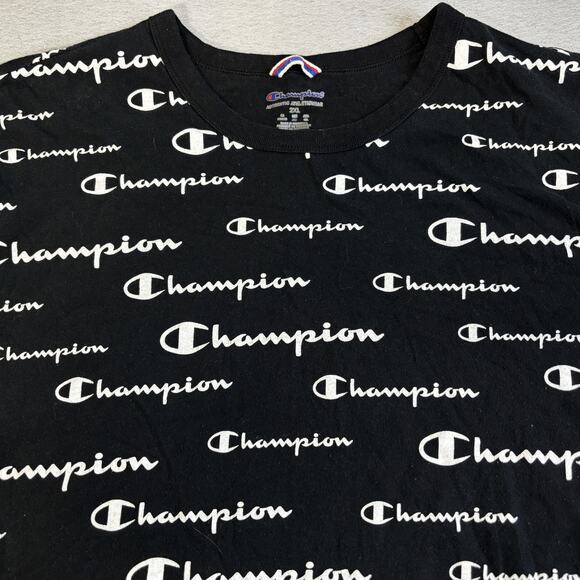 Vtg Champion Sportstyle Shirt Mens XXL All Over Logo Retro Sportswear Skater - Picture 2 of 7